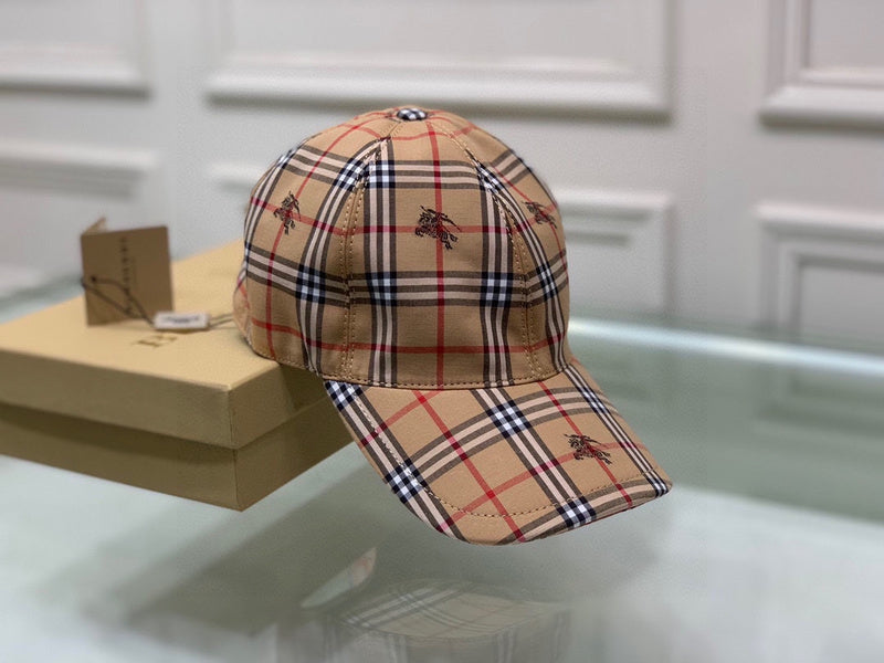 Angled view of Burberry unisex cap