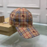 Angled view of Burberry unisex cap