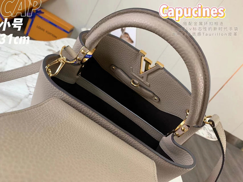 Side profile of classic polished women's handbag – women's everyday handbag