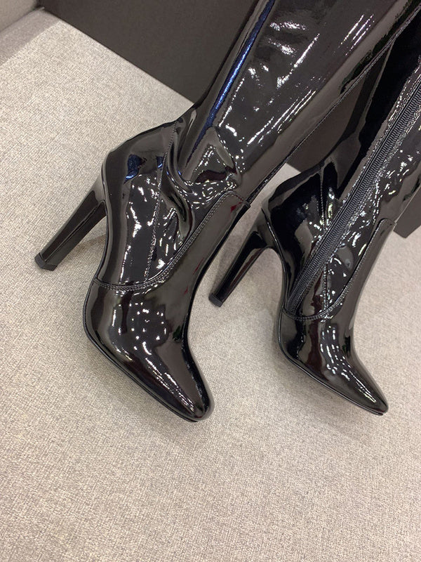 Close-up of Saint Laurent shoes craftsmanship