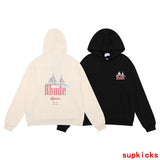 Front view of Rhude luxury clothing with streetwear-inspired cut