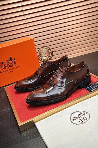 Hermes shoes Style 053 - texture and material detail