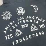 Close-up of Amiri hoodie craftsmanship