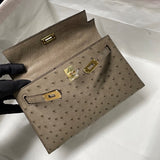 Side view of modernist structured handbag