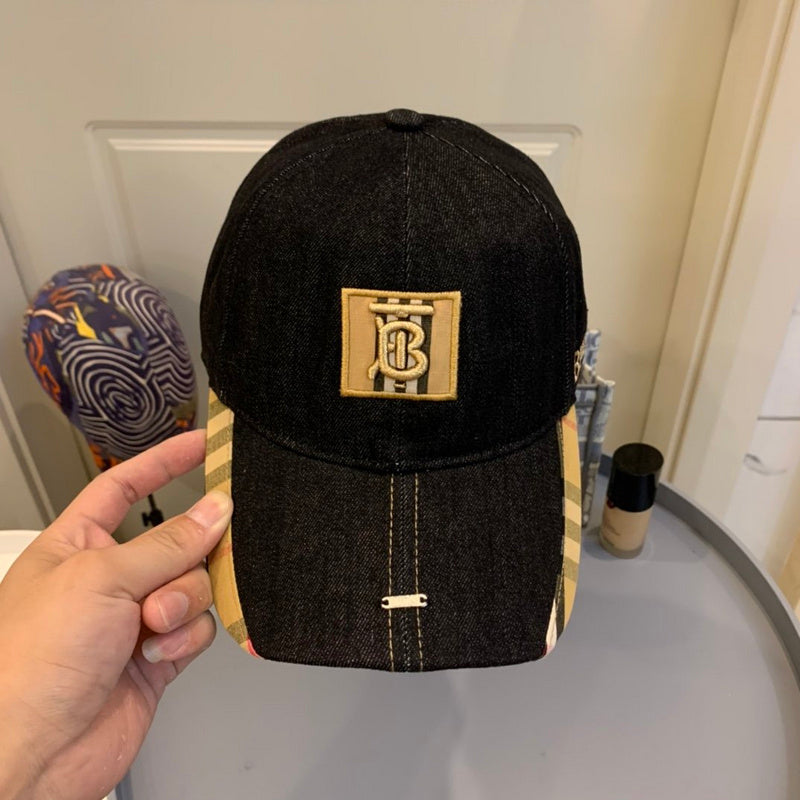 Angled view of Burberry unisex cap