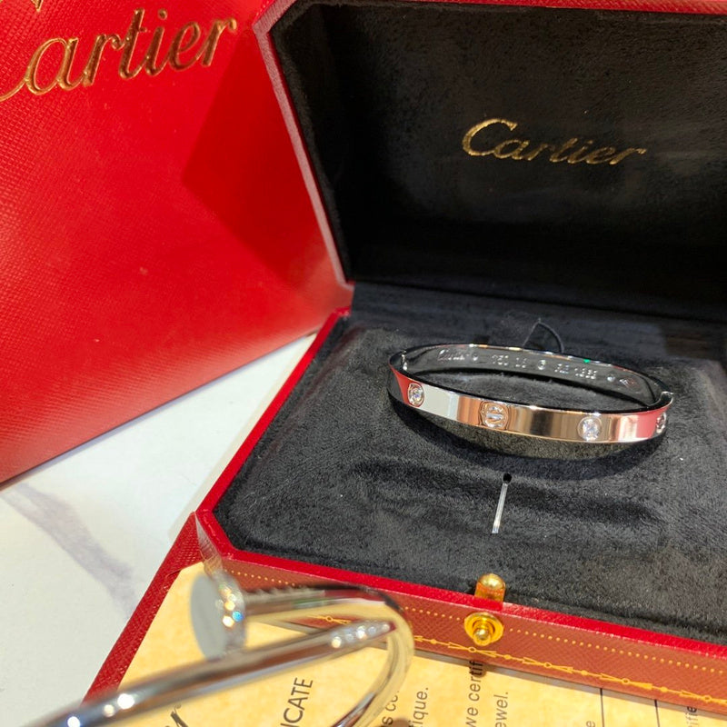 Close-up detail view of Cartier unisex jewelry piece
