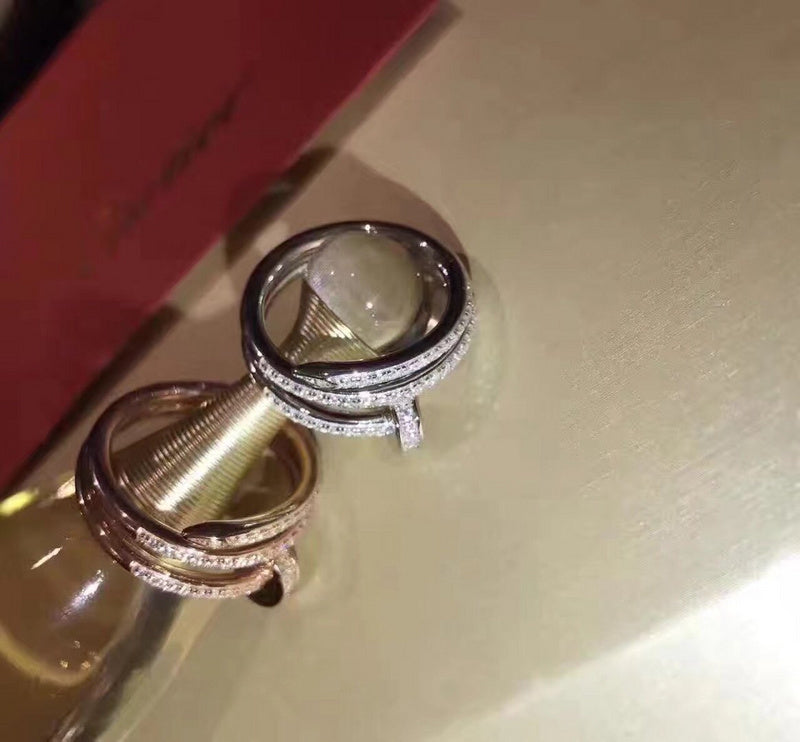 Close-up detail view of Cartier unisex jewelry piece