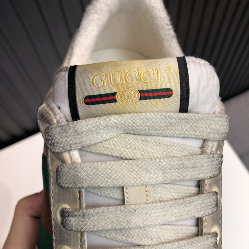Gucci clean off-white luxury sneakers view 4 premium leather build