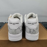 Nike stone beige luxury sneakers view 4 bold athletic profile