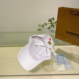 Angled view of Burberry unisex cap