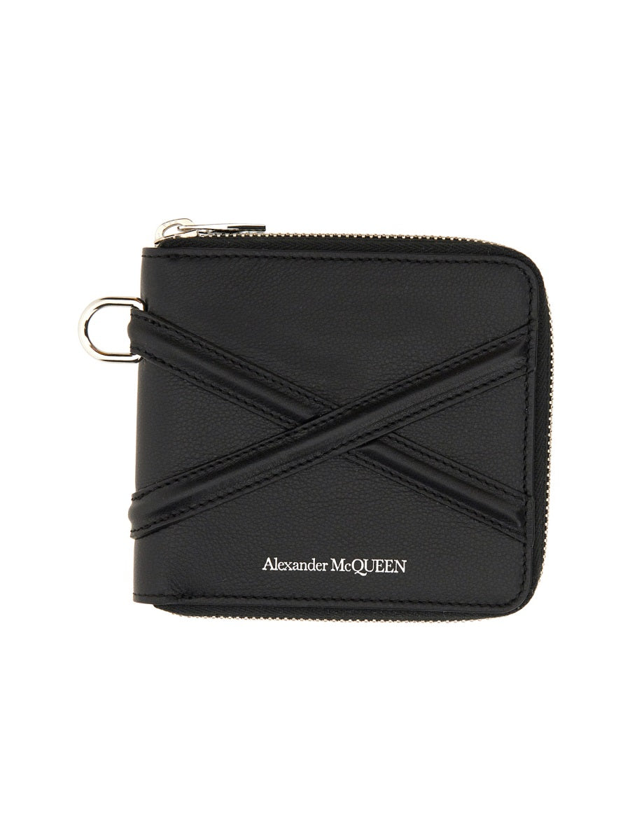 Alexander McQueen Wallets? Alexander Mcqueen Men Harness Wallet Compact Luxury Card Wallet