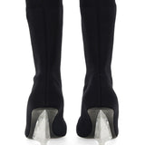 Close-up of Alexander McQueen boots & booties hardware and fine stitching