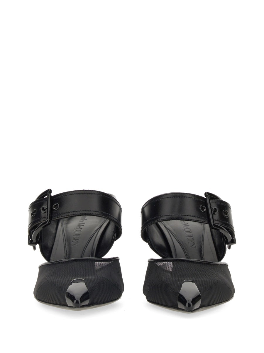 Alexander McQueen Shoes? Alexander Mcqueen Women Punk Sandal With Buckle Luxury Lifestyle Designer Footwear