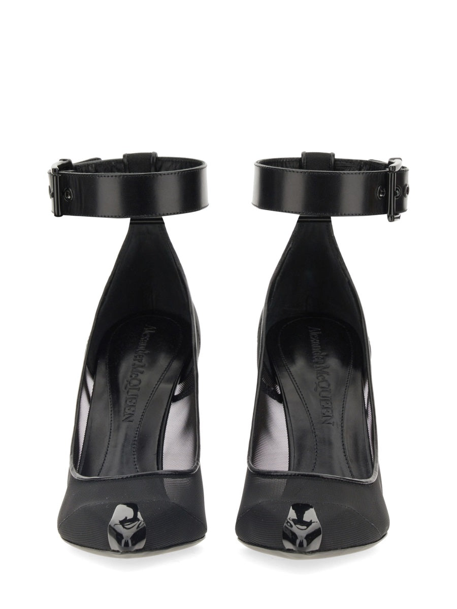 Alexander McQueen Shoes? Alexander Mcqueen Women Punk Pumps With Strap Luxury Lifestyle Designer Footwear