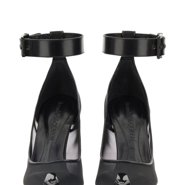 Alexander McQueen Shoes? Alexander Mcqueen Women Punk Pumps With Strap Luxury Lifestyle Designer Footwear