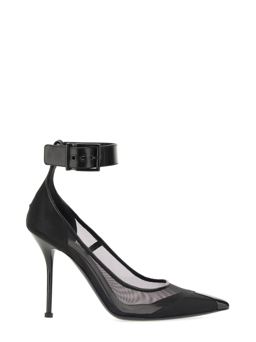 Alexander McQueen Shoes? Alexander Mcqueen Women Punk Pumps With Strap Luxury Lifestyle Designer Footwear