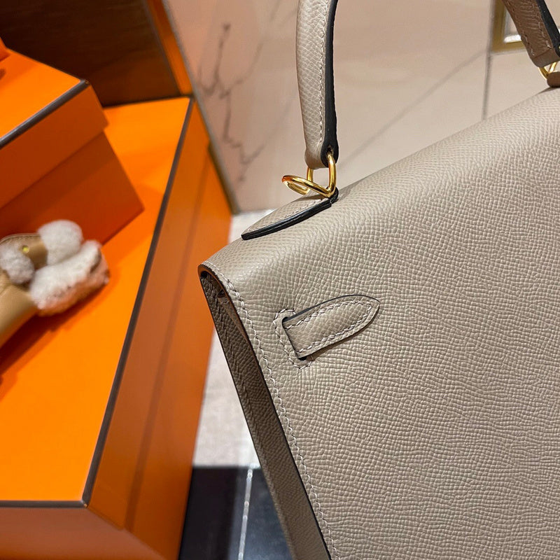 Side view of smart structured handbag