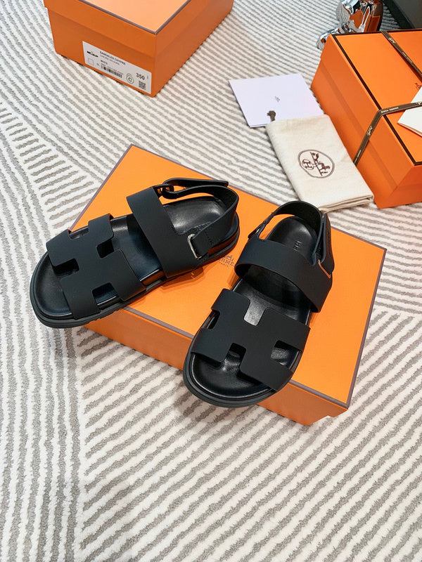 Hermès Red Ankle Strap Sandals - Sole Detail View