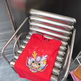 Close-up detail shot of Louis Vuitton cotton t-shirt with relaxed-fit cut