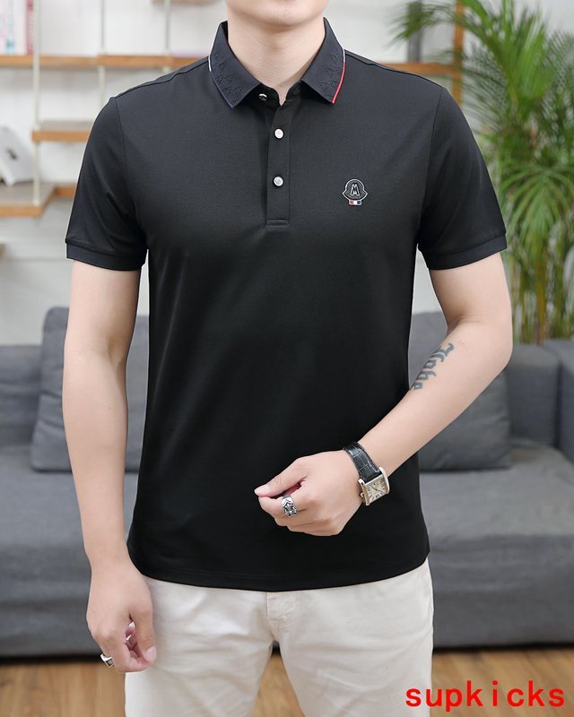 Full styled look of Moncler luxury clothing with logo-detail design