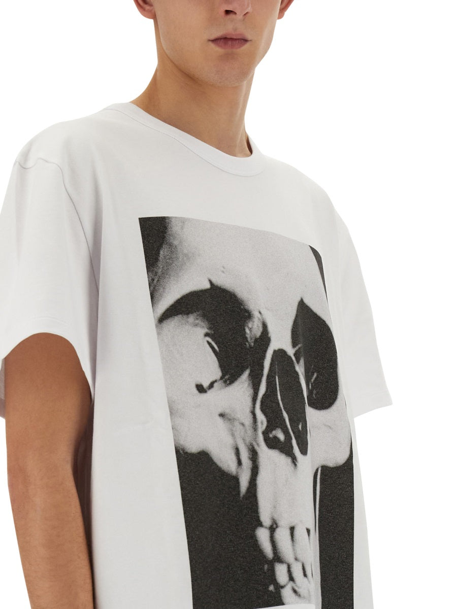 Alexander McQueen T-Shirts? Alexander Mcqueen Men Skull Print T-Shirt Premium Designer Cotton T-Shirt