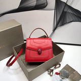 Polished Premium PU Leather Handbag - Statement Silhouette | Women's Designer-Inspired Purse #1770 - front view (image 1) of designer-inspired handbag