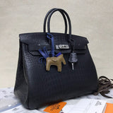 Close-up detail of poised bag design