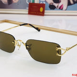 Close-up detail view of Cartier unisex sunglasses