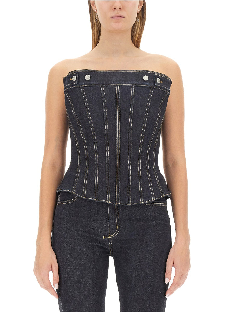 Alexander McQueen Tops- Alexander Mcqueen Women Top In Bustier Elegant Everyday Designer Top
