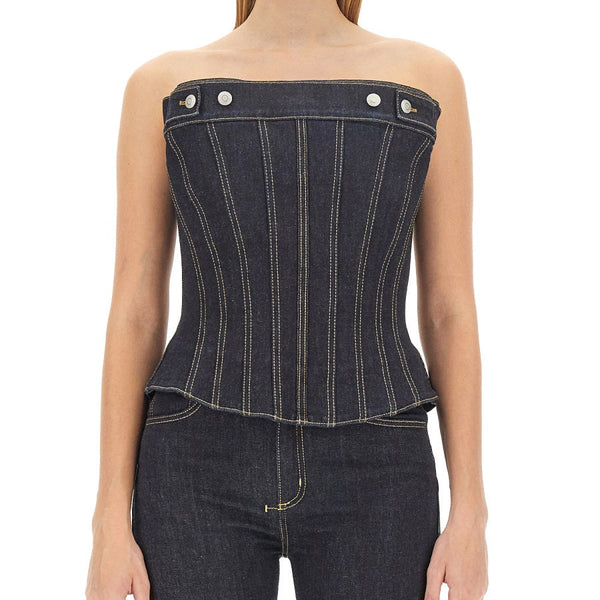 Alexander McQueen Tops- Alexander Mcqueen Women Top In Bustier Elegant Everyday Designer Top
