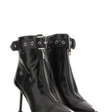 Close-up of Alexander McQueen boots & booties hardware and fine stitching