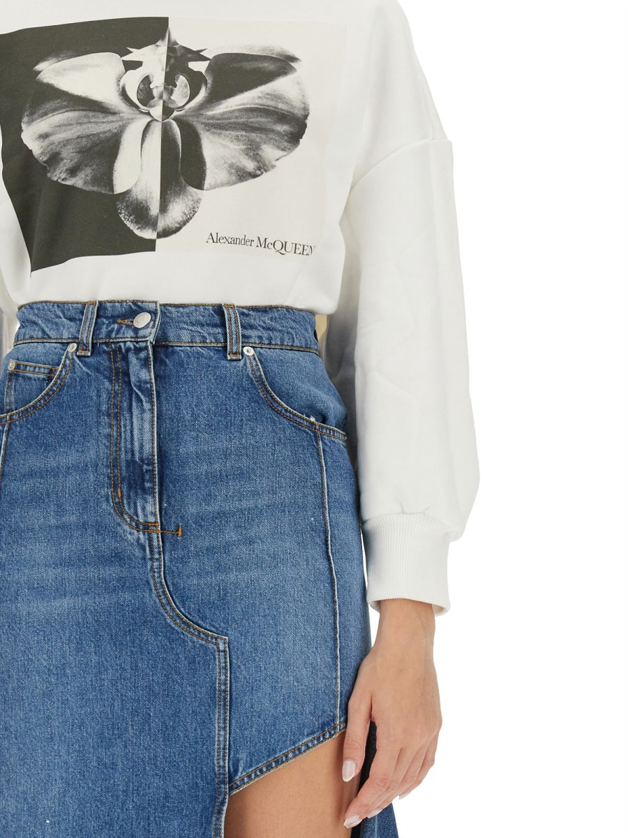 Alexander McQueen Hoodies- Alexander Mcqueen Women Sweatshirt With Logo Comfortable Luxury Streetwear Hoodie