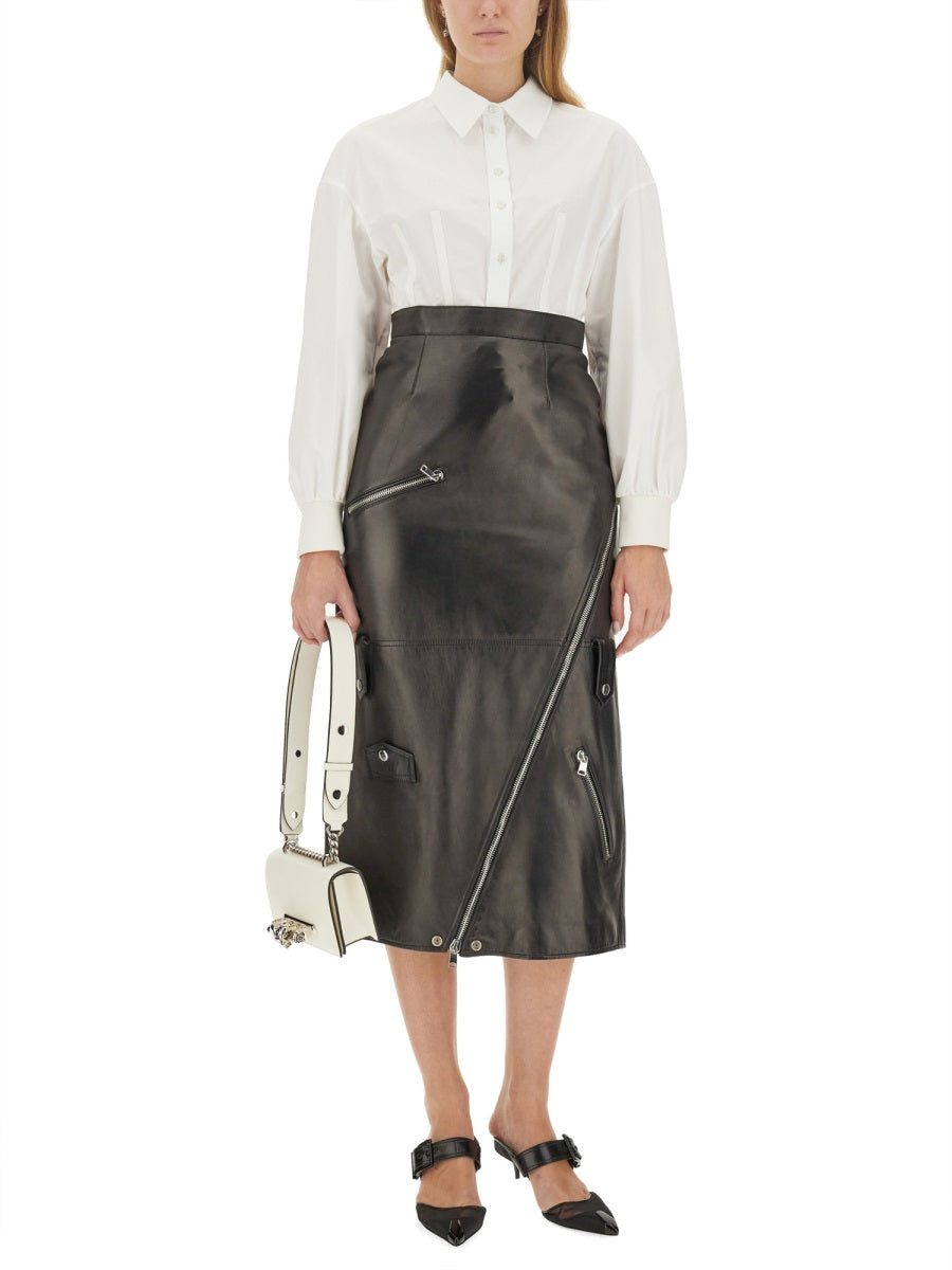 Alexander McQueen premium skirts detail and craftsmanship close-up
