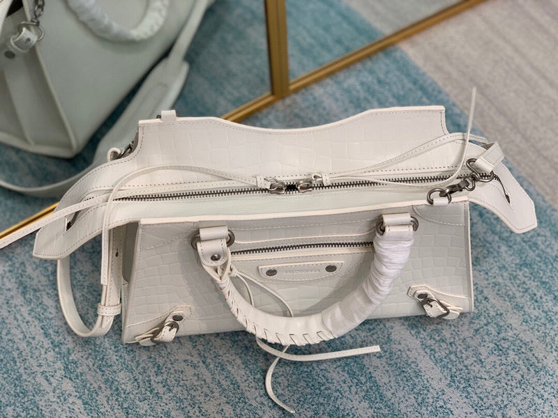 Sophisticated Faux Leather Handbag - Signature Hardware Accents | Women's Premium Handbag #664 - styled full view (image 7) of designer-inspired handbag