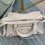 Sophisticated Faux Leather Handbag - Signature Hardware Accents | Women's Premium Handbag #664 - styled full view (image 7) of designer-inspired handbag