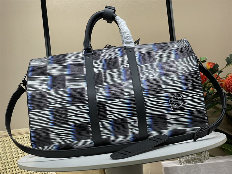  Sleek crossbody bag carried on shoulder
