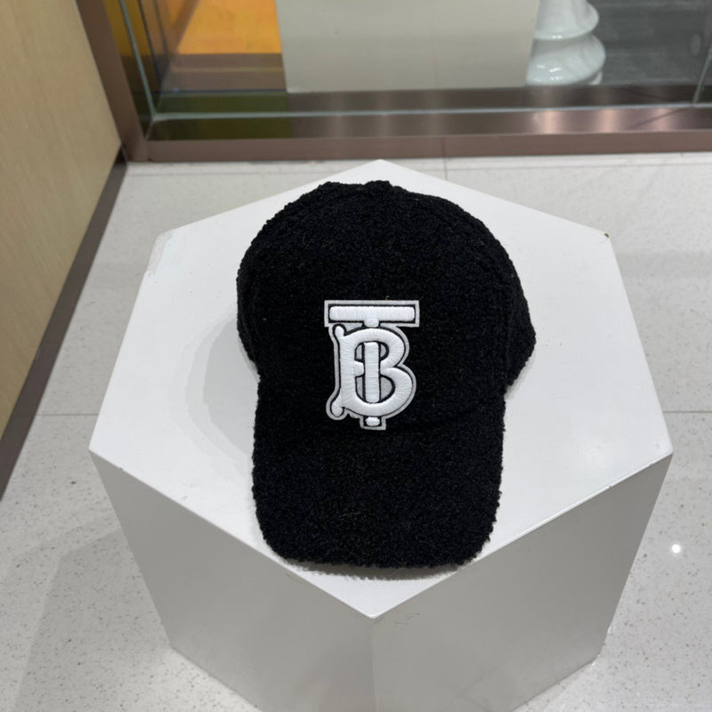 Close-up detail view of Burberry unisex cap