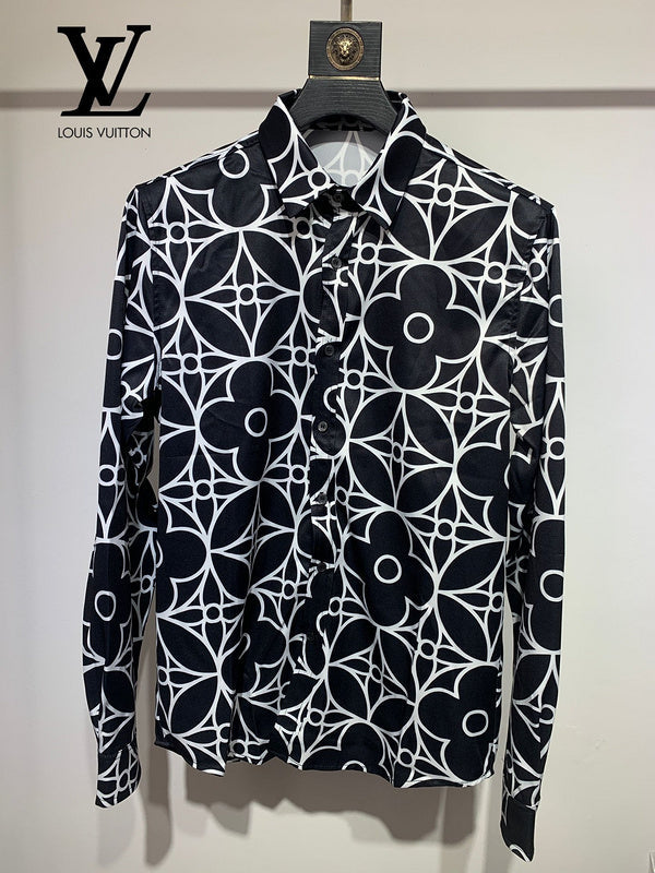 Front view of Louis Vuitton cotton t-shirt with signature branding