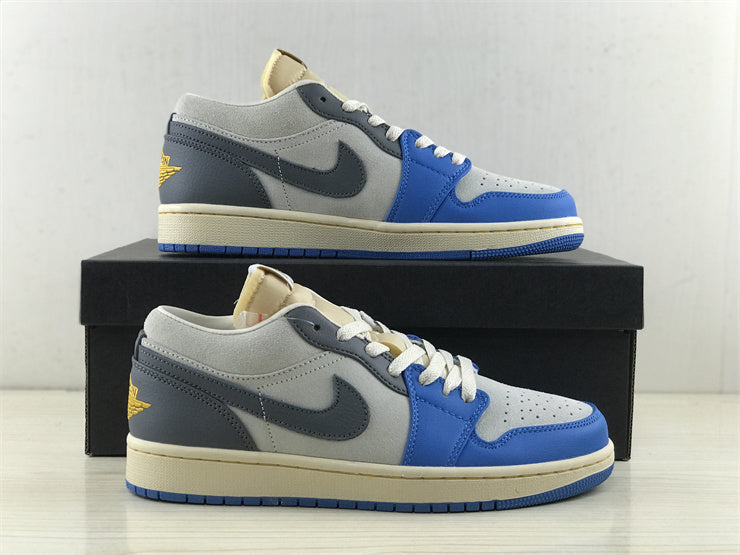 Side profile of Nike soft grey sneakers chunky sole construction