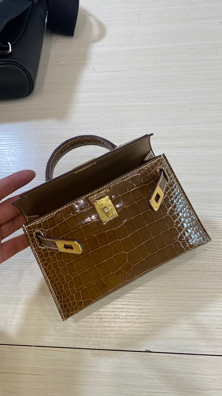 Close-up detail of sophisticated bag design