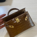 Close-up detail of sophisticated bag design