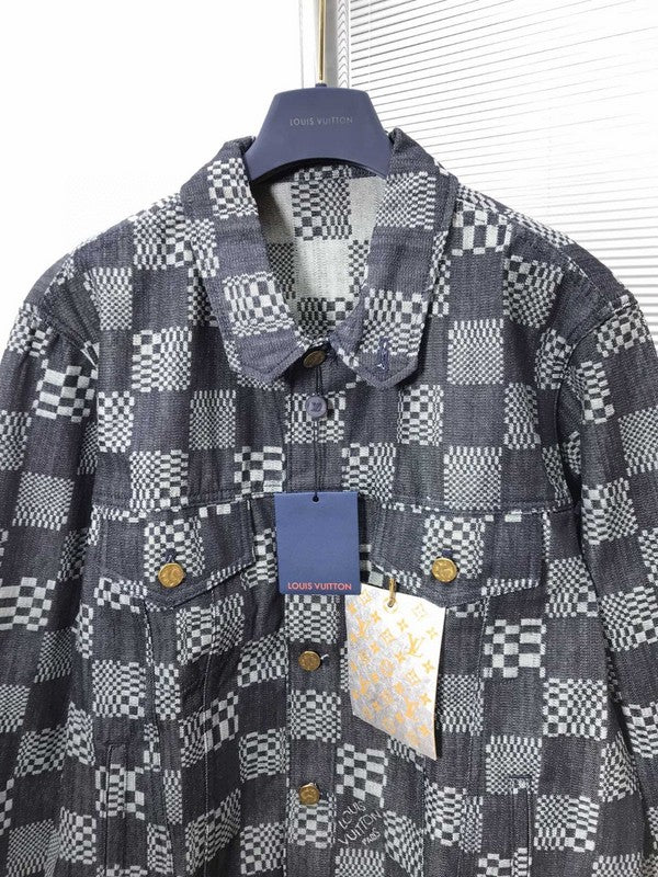 Back view of Louis Vuitton luxury clothing with contemporary cut