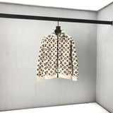 Front view of Louis Vuitton luxury clothing with logo-detail design