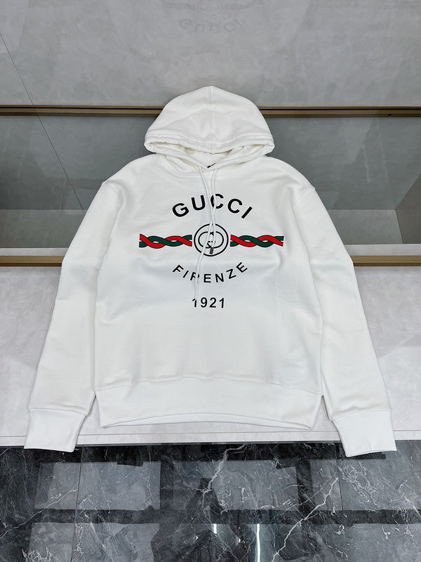 Back view of Gucci luxury clothing with logo-detail design