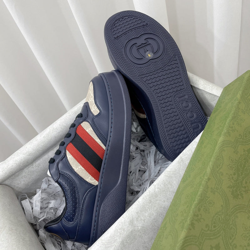 Gucci tonal black luxury sneakers view 5 premium leather build