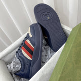 Gucci tonal black luxury sneakers view 5 premium leather build