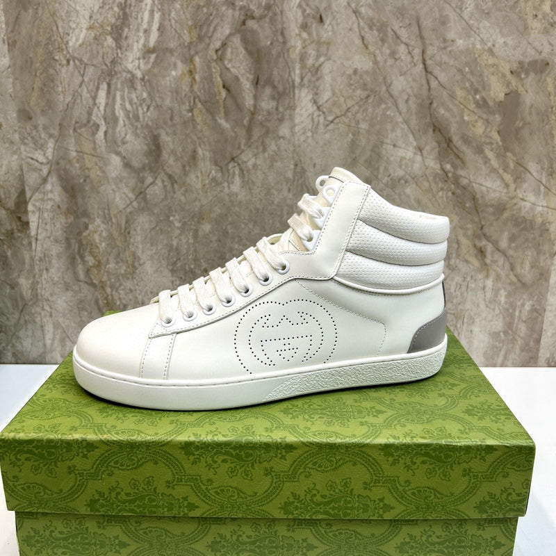 Gucci crisp white luxury sneakers view 10 everyday casual design