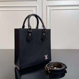 Front view of modern signature women's handbag – women's designer-style accessory