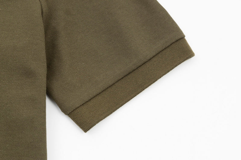 Full styled look of Polo cotton polo shirt with monogram-inspired silhouette
