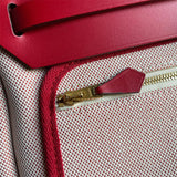 Side view of sophisticated structured handbag